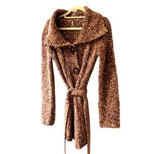 Vintage Free People Heavy Knotty Long Cardigan - Medium